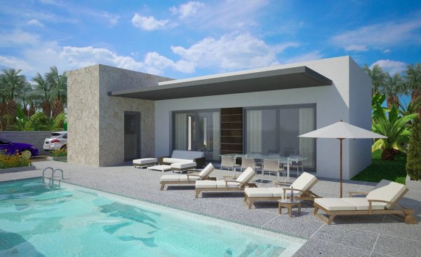 Luxe 3-slaapkamer villa in Benijofar, Costa Blanca, met een zwembad en ruim terras.