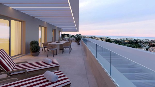 Penthouse in Mijas with sea views