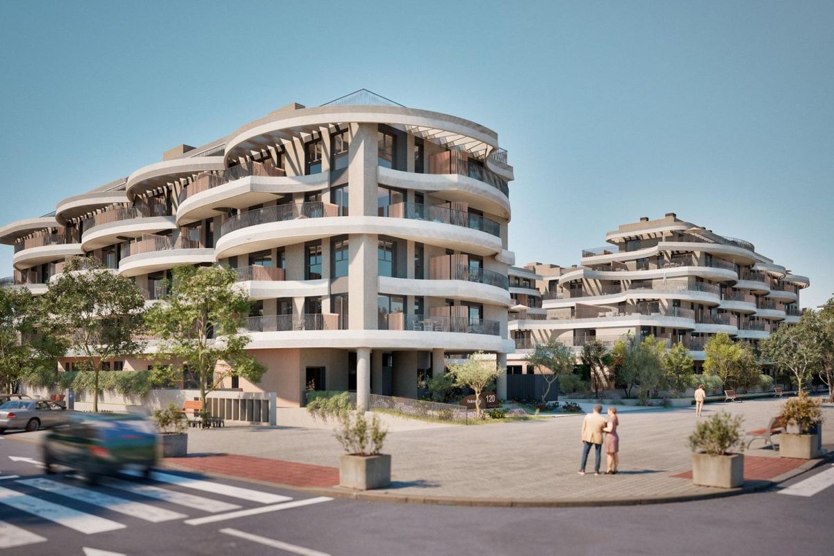 Spacious terrace with city views