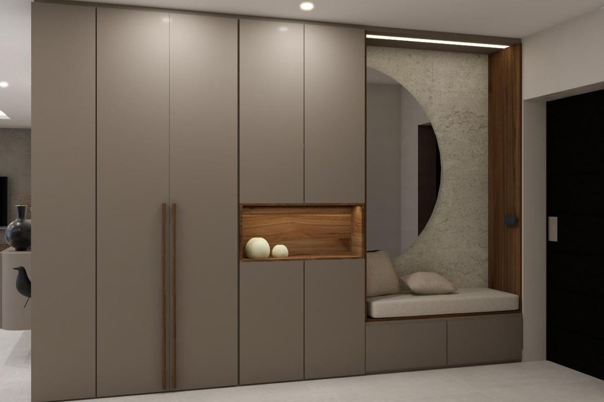 Stylish seating area in the hallway of a 3-bed villa in Pinoso, designed for relaxation.