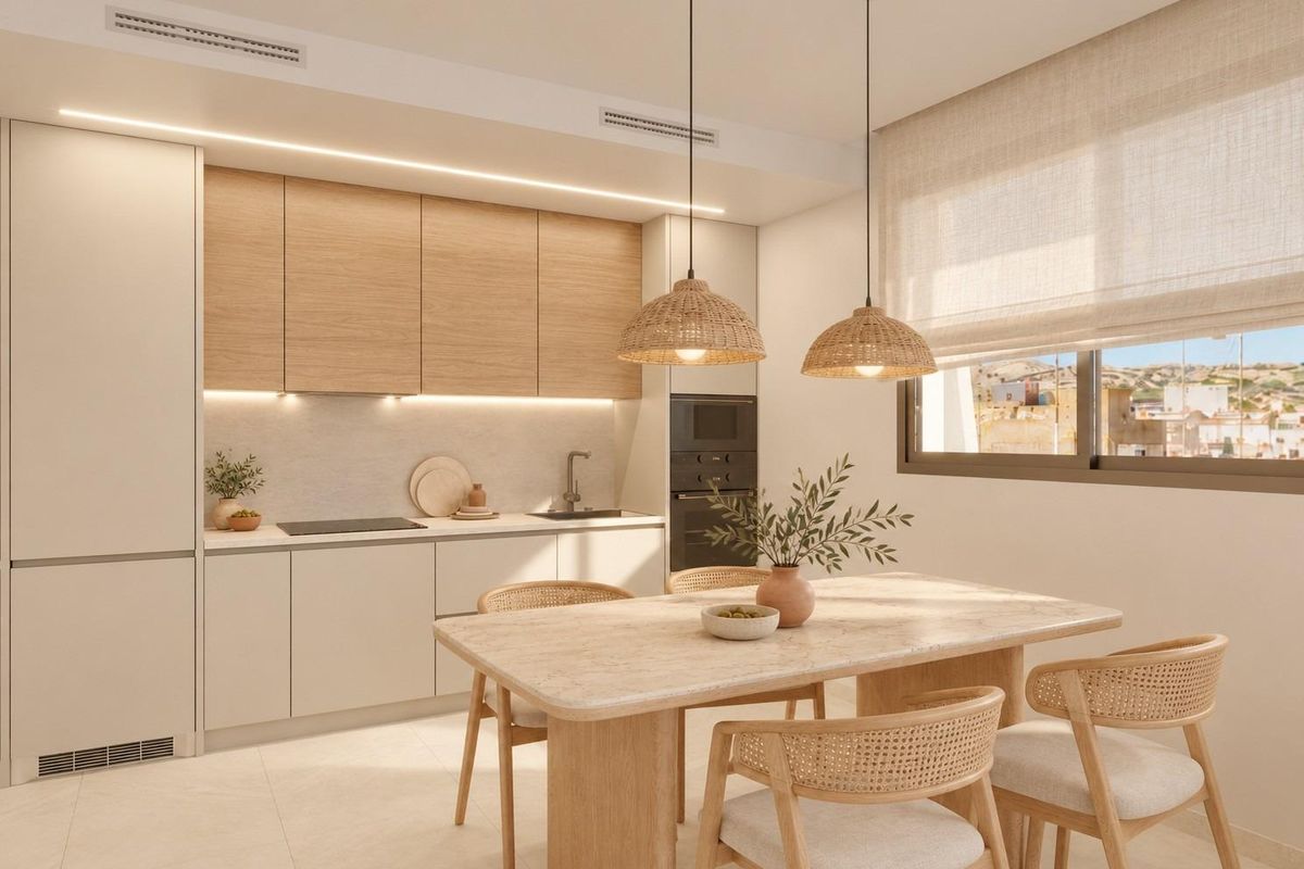 Keuken van het penthouse in Santa Pola