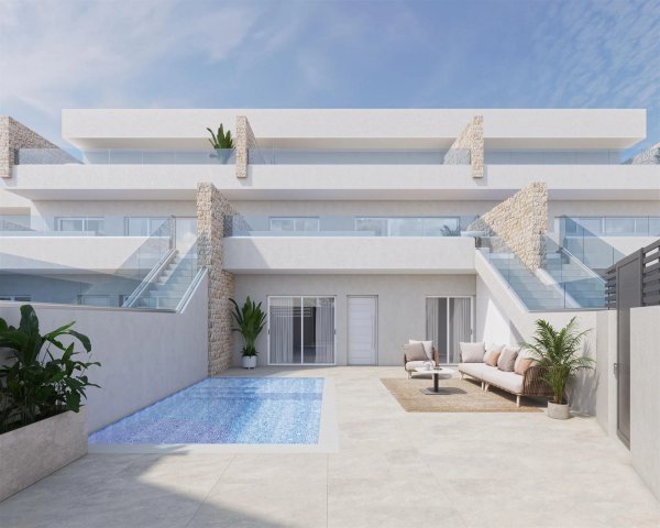 Modern appartement op de begane grond met privézwembad in Pilar de La Horadada, Costa Blanca Zuid, Spanje.