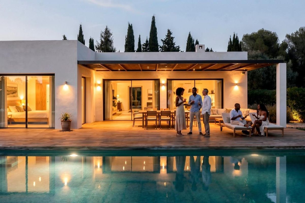Ducted air conditioning in villa