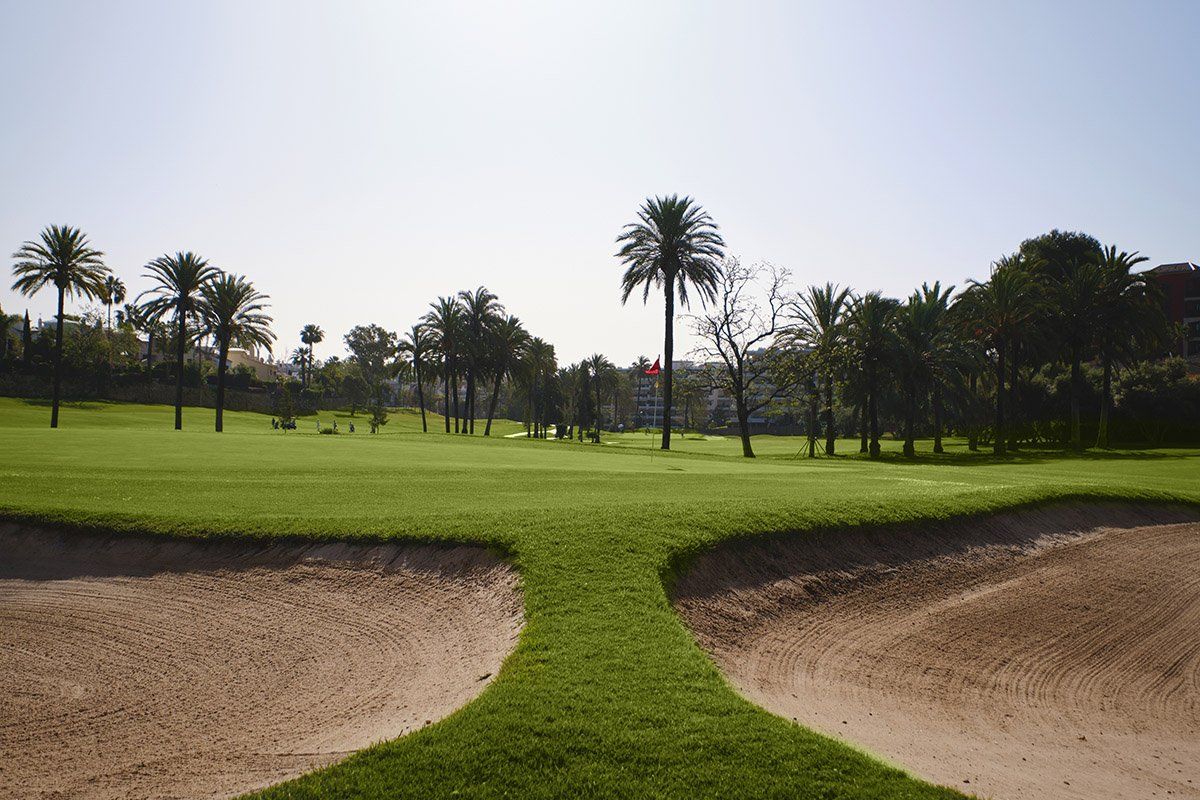 Green and bunkers on Guadalmina North Course