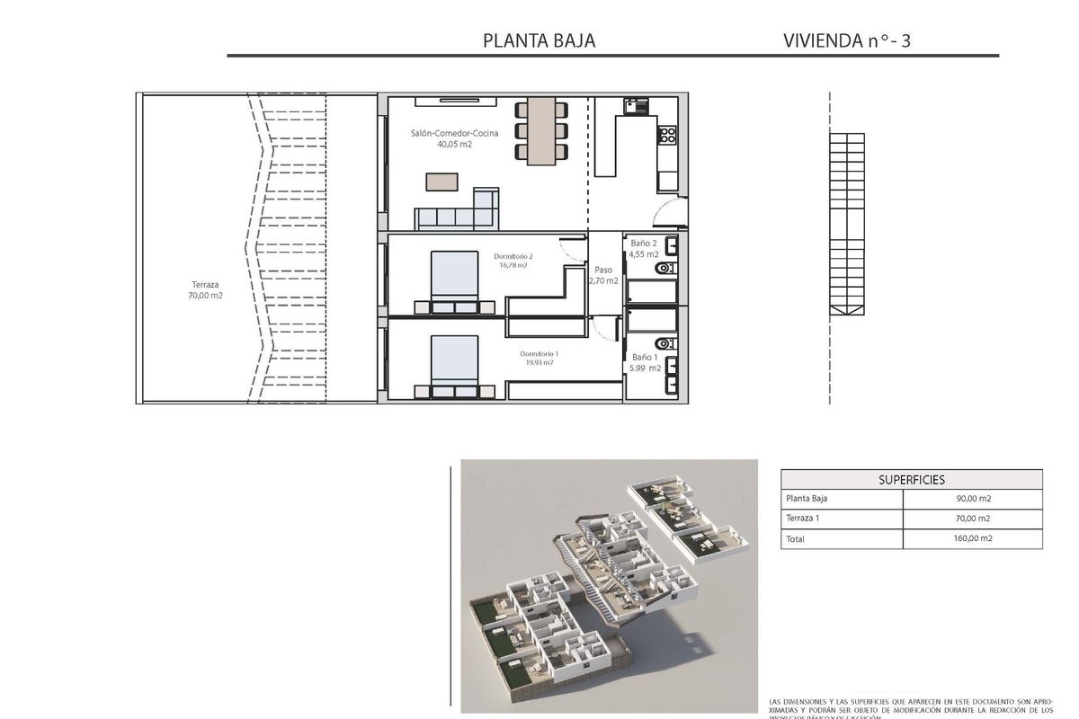 Hoofdplan indeling van woonontwikkeling met zwembad en appartementen in Finestrat, Costa Blanca.
