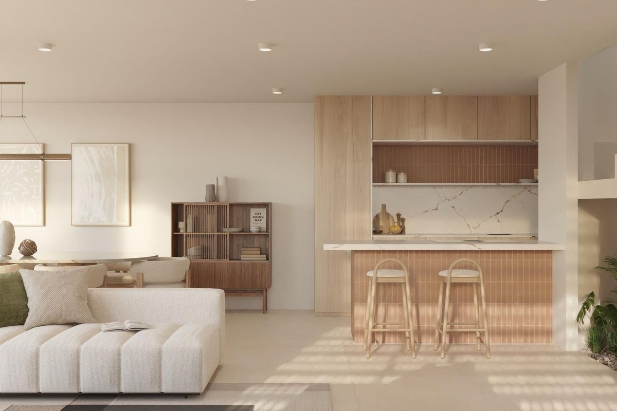 Smaakvol keukenontwerp in een herenhuis in Cuevas Del Almanzora, uitgerust met moderne apparaten en decor.