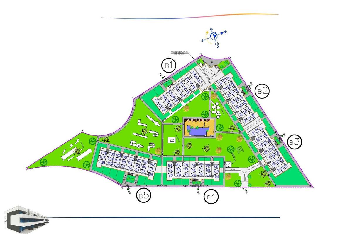 Petanque court in El Raso residential complex