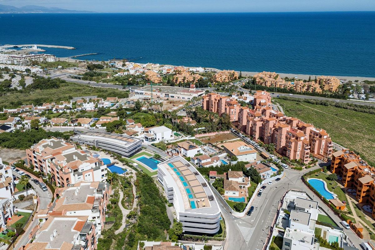Communal pool at Manilva apartment complex