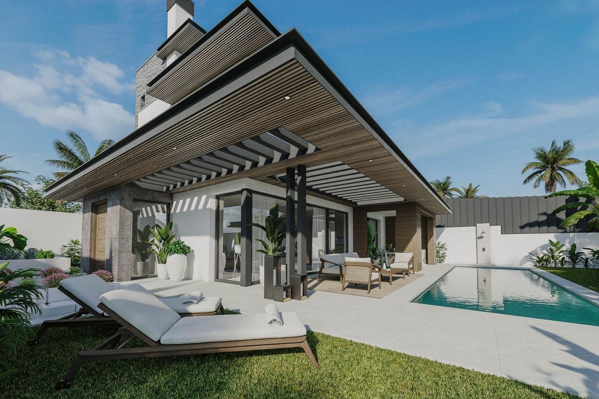 Prachtig exterieur van een villa in Mijas, met een modern ontwerp en uitnodigende buitenruimtes.