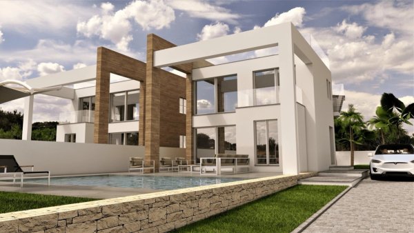 Moderne 4-slaapkamer villa met een zwembad en tuin in Torrevieja, Costa Blanca Zuid.