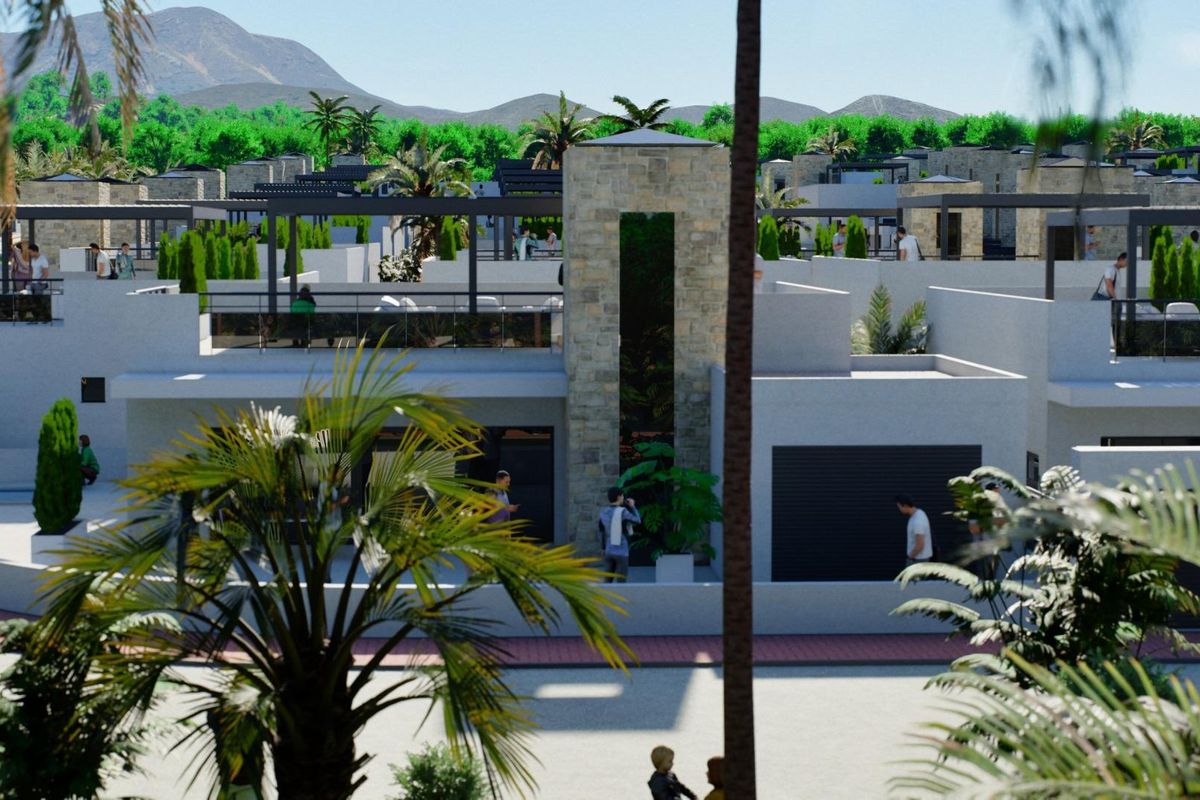 Fuente Álamo apartment complex aerial view