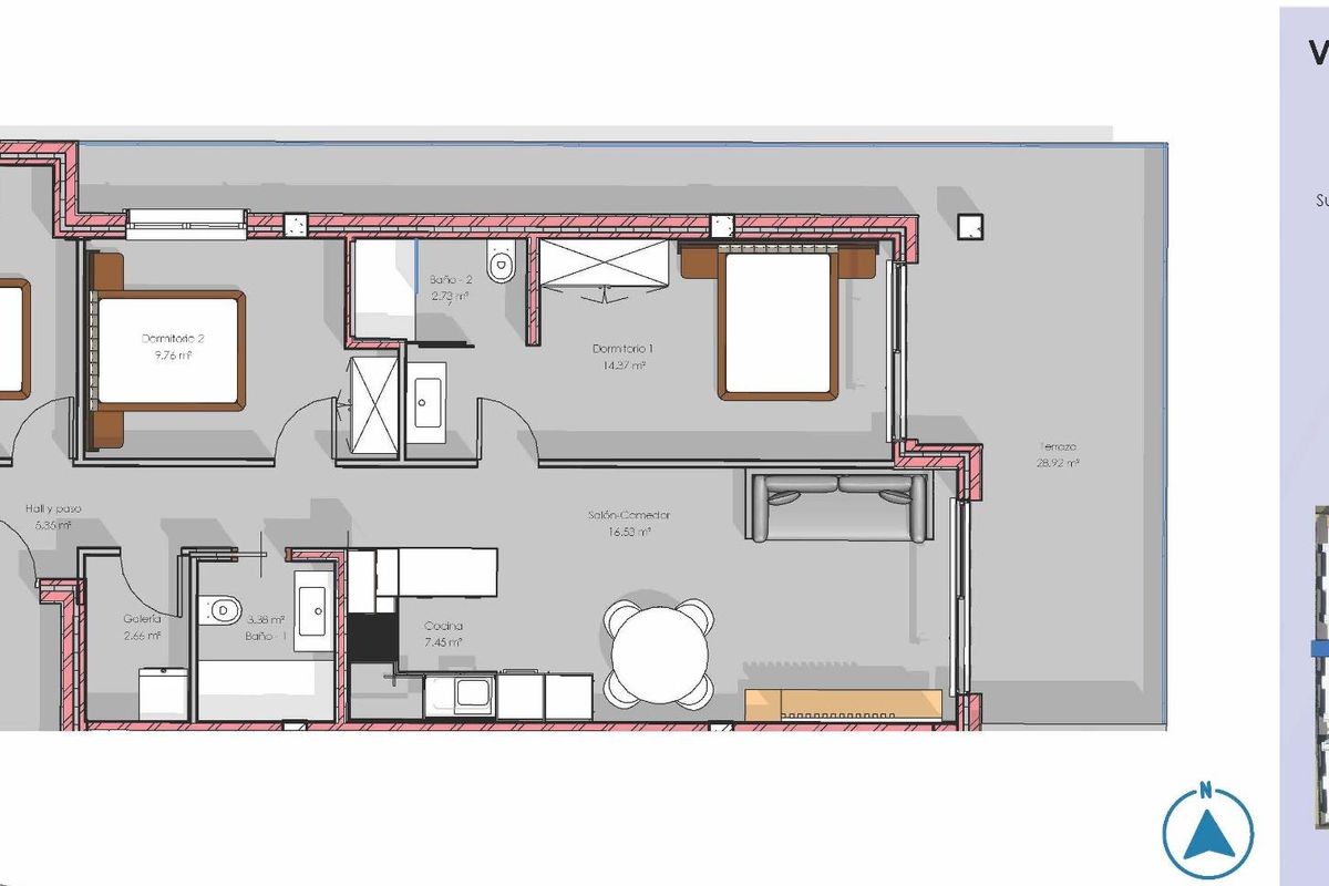 Underground parking area for residents