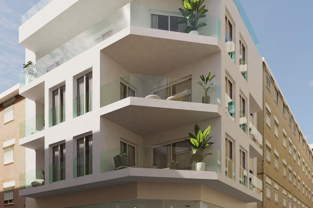 Nieuwbouwwoningen vlakbij het strand in het centrum van Guardamar del Segura