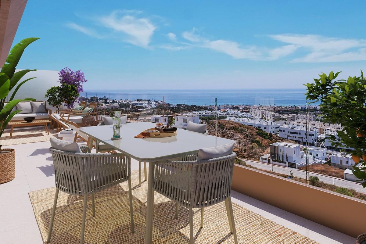 Modern kitchen in Mijas penthouse