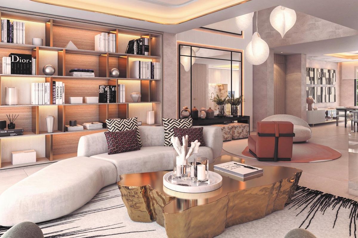 Moderne keuken in een appartement in Marbella, met strakke kasten en een open indeling voor gemakkelijk koken.