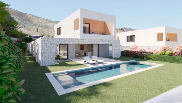 Villa in Finestrat with terrace view