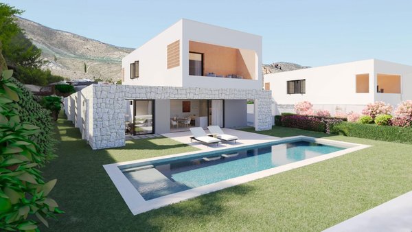 Villa in Finestrat with terrace view