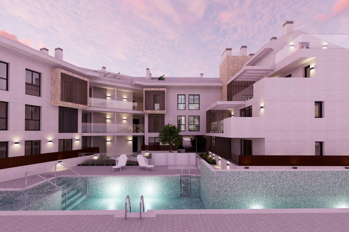 Communal pool area in Cala Blanca