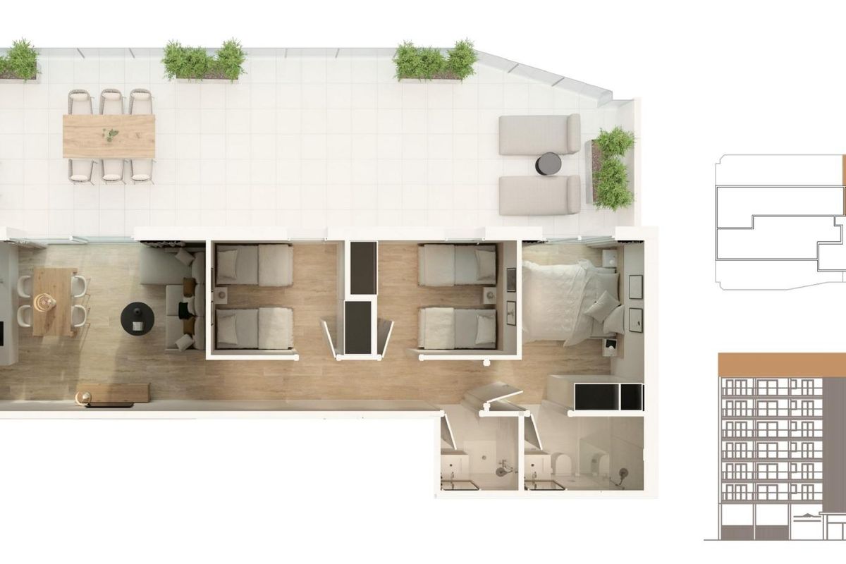 Penthouse Moncofa lépcsőház