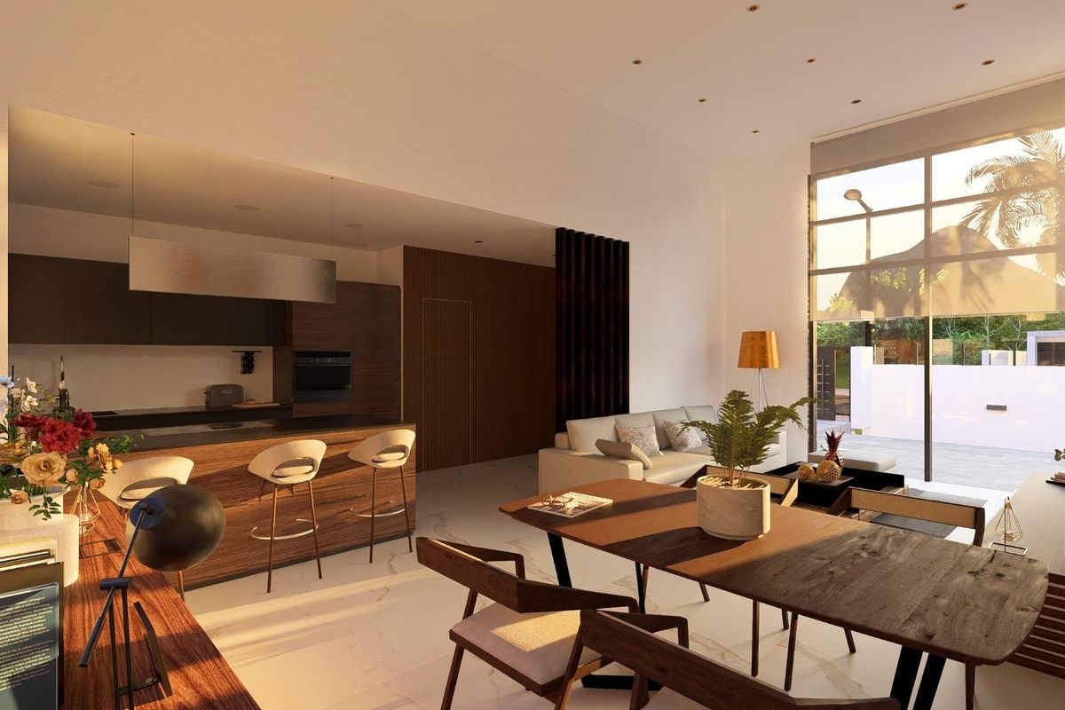 Moderne keuken in de 3-slaapkamer villa in Ciudad Quesada, met een eigentijds ontwerp.