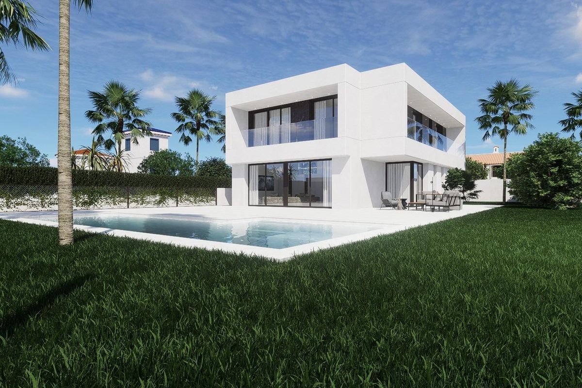Stijlvolle 4-slaapkamer villa in Orihuela Costa met een privézwembad en een weelderige tuin, perfect om buiten te ontspannen.