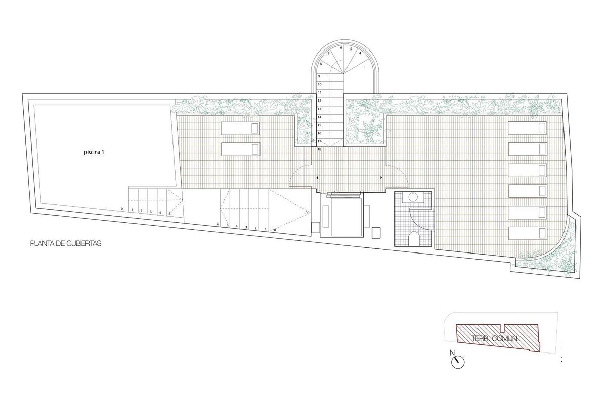 Woonkamer van penthouse in Torrevieja