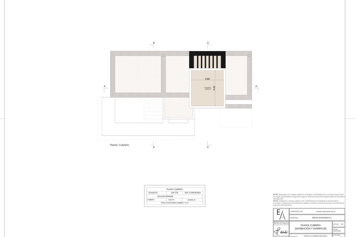 Gedetailleerde plattegrond van de 4-slaapkamer villa in Mijas met indeling en afmetingen van de kamers.