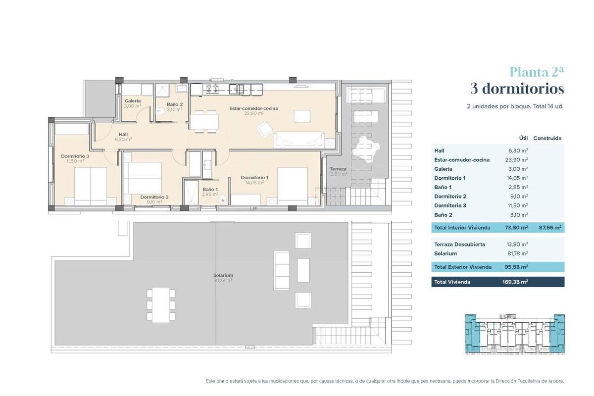 Außenansicht des Penthouses in Vera