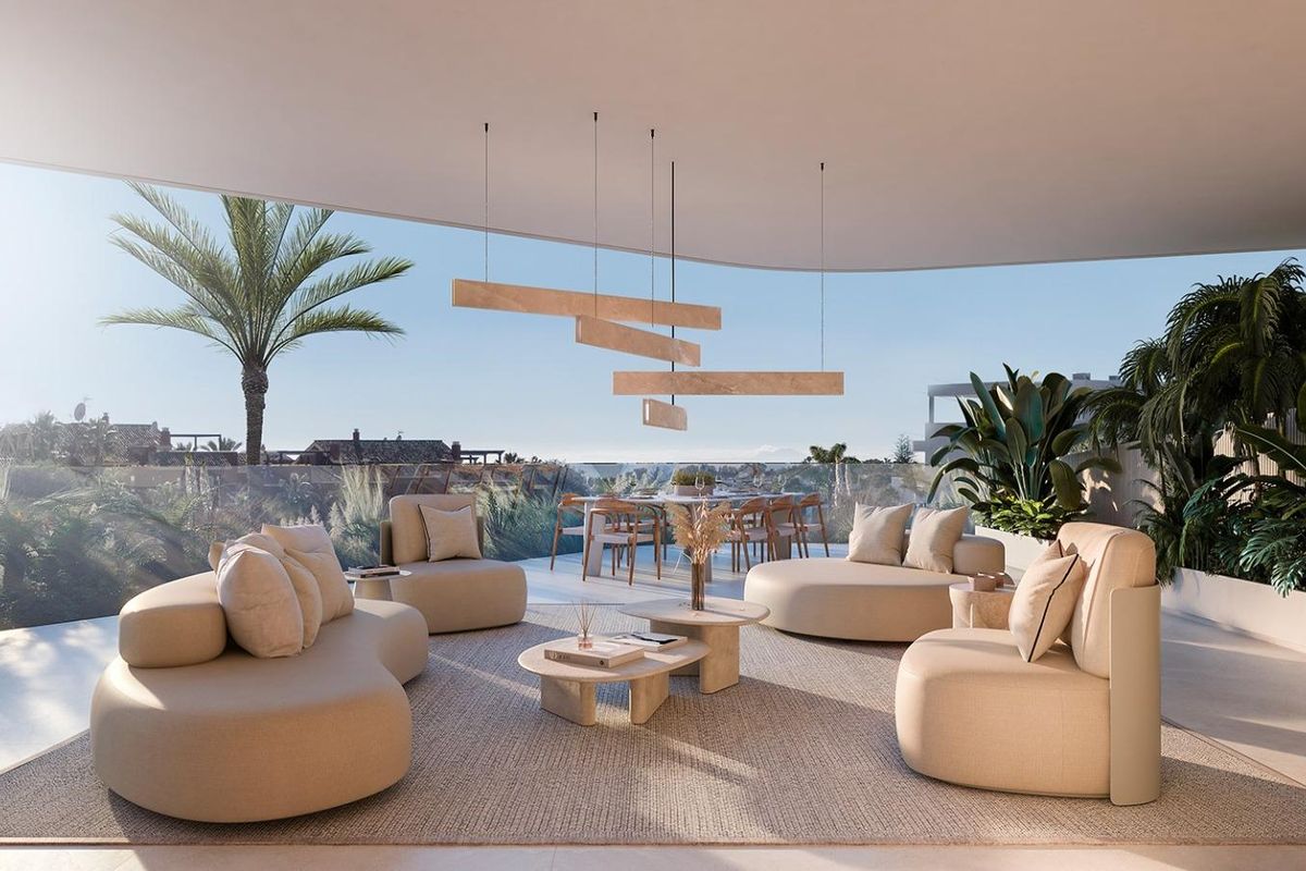 Garden view from ground floor apartment Estepona