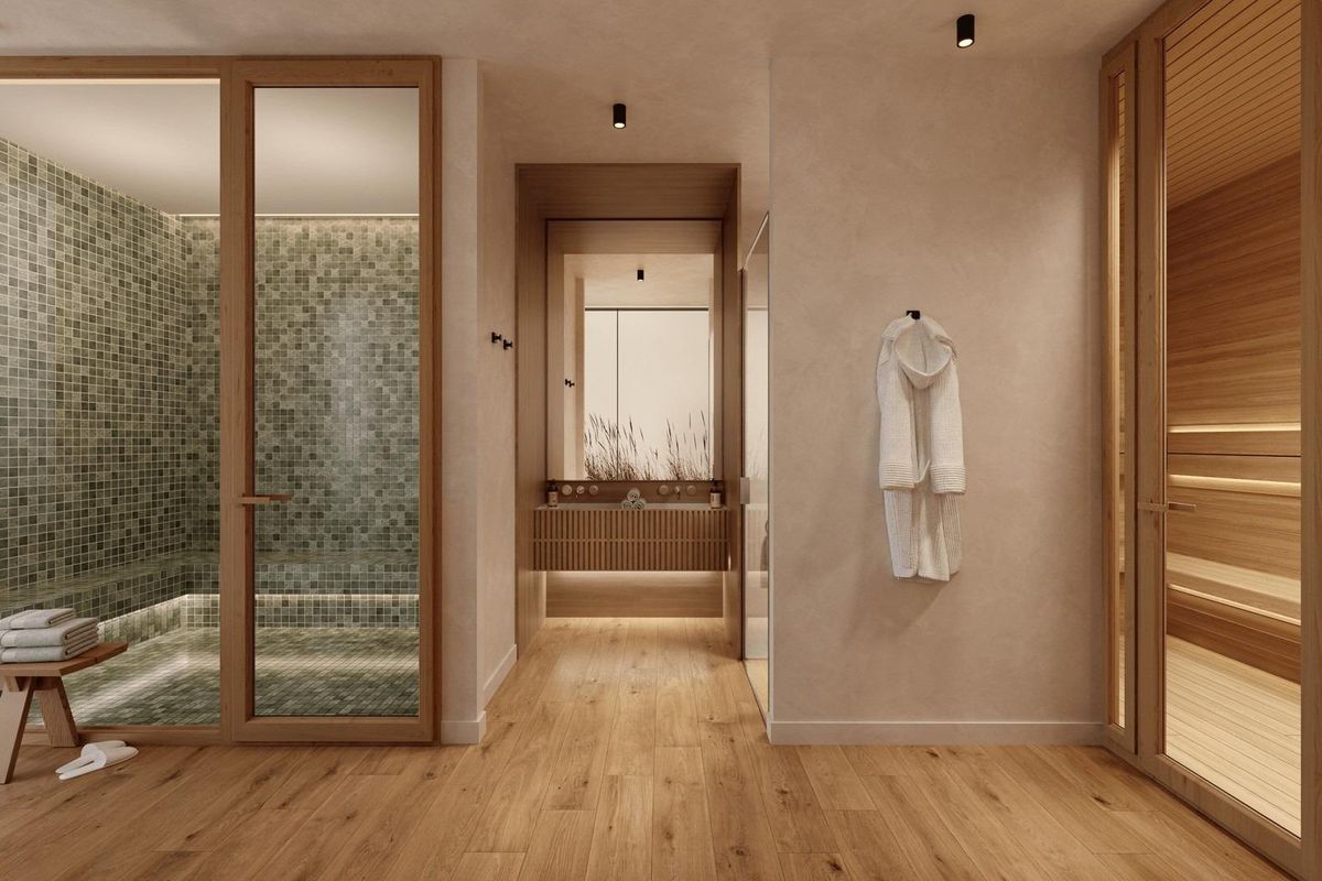 Gym with fitness equipment