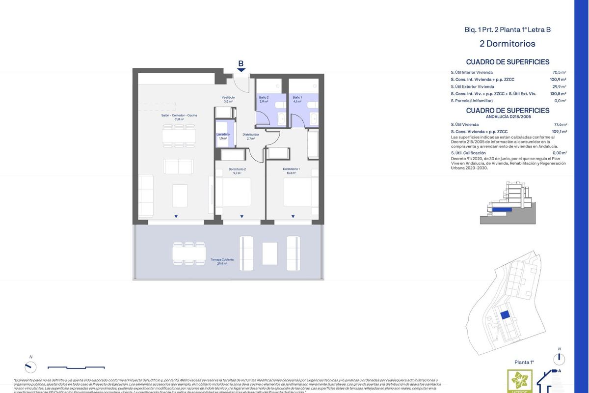 Estepona apartment complex aerial view