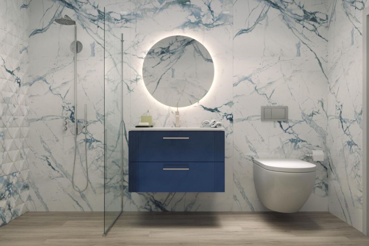 Modern badkamerontwerp met elegante afwerkingen en voldoende licht, onderdeel van een penthouse in Torrevieja.