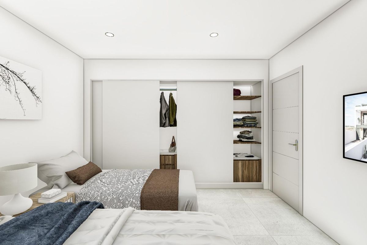 Goed ontworpen kinderkamer met opbergruimte in een woning in Pilar de La Horadada.