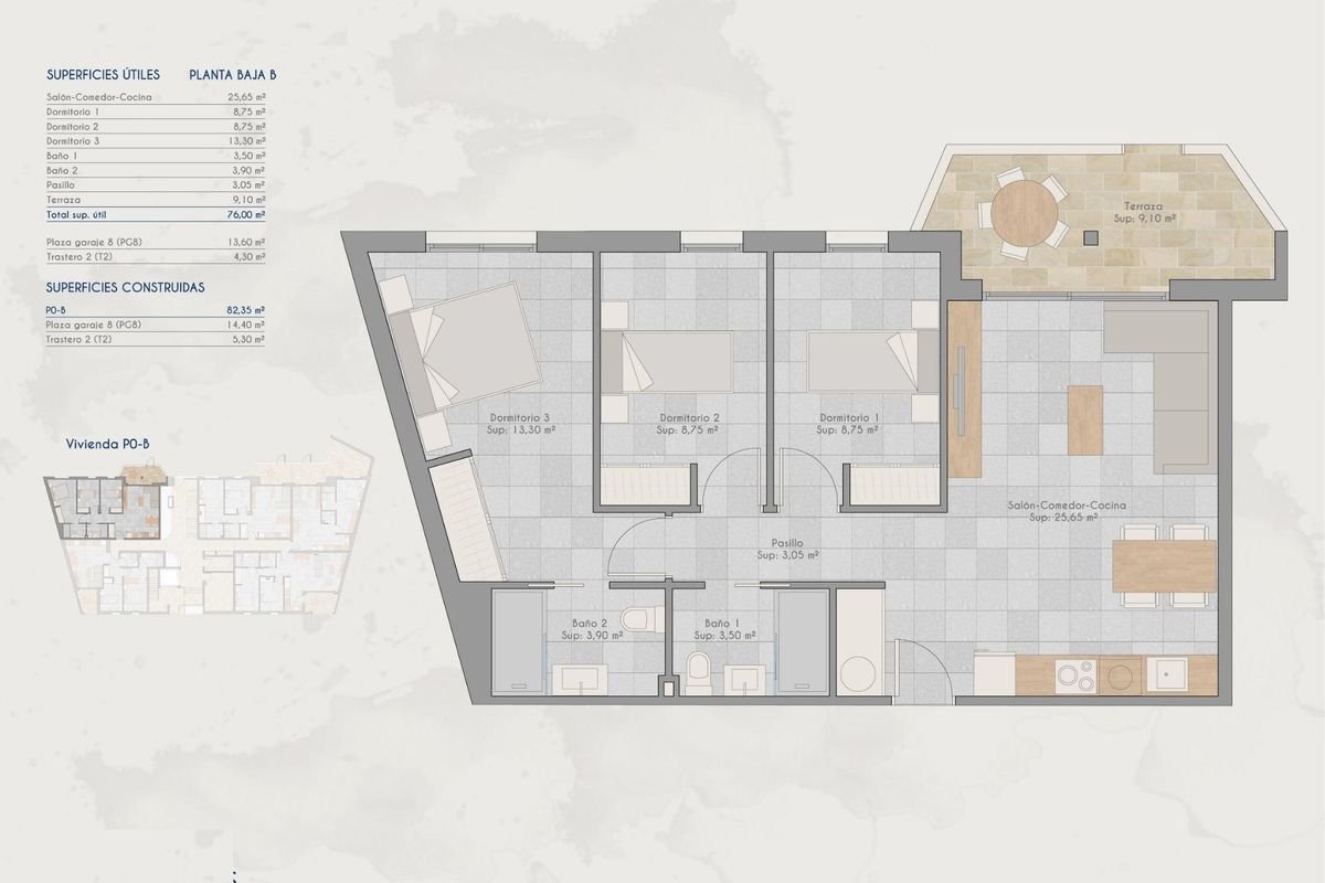 Ingang van appartement in San Pedro