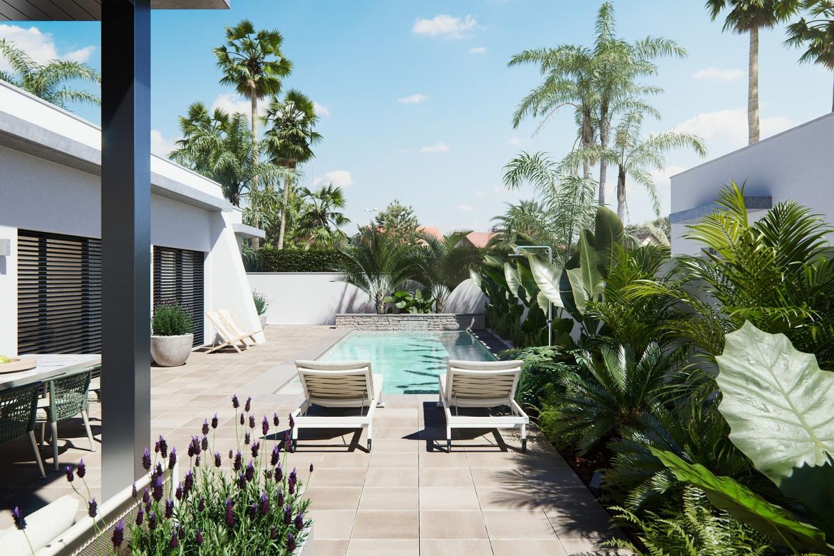 Moderne 3-slaapkamer villa met privézwembad en weelderige tropische tuin in San Javier