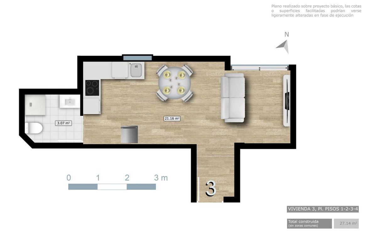 Torrevieja studio with easy beach access