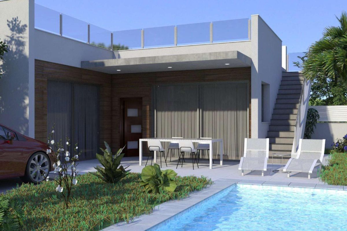 Moderne villa met 3 slaapkamers in Rojales, met een zwembad en eetgedeelte buiten bij de tuin.