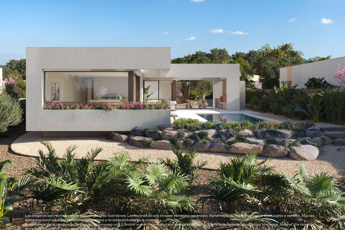 Villa front view Orihuela terrace