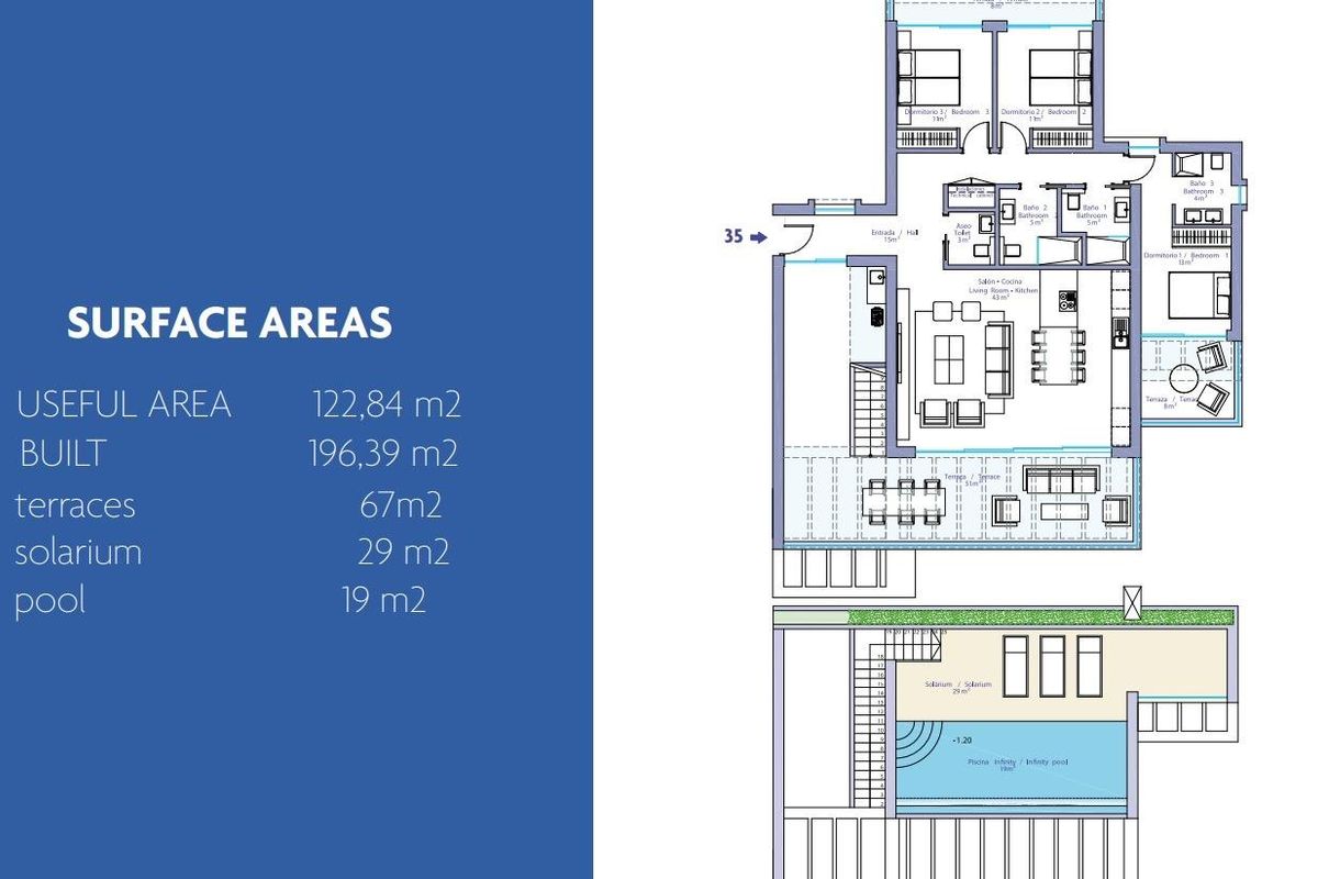 Penthouse met bergzicht in Estepona