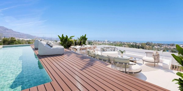 Penthouse in Benahavís with sea views