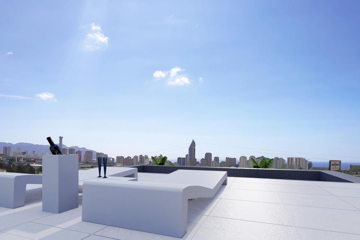 Spacious bedroom with sea view