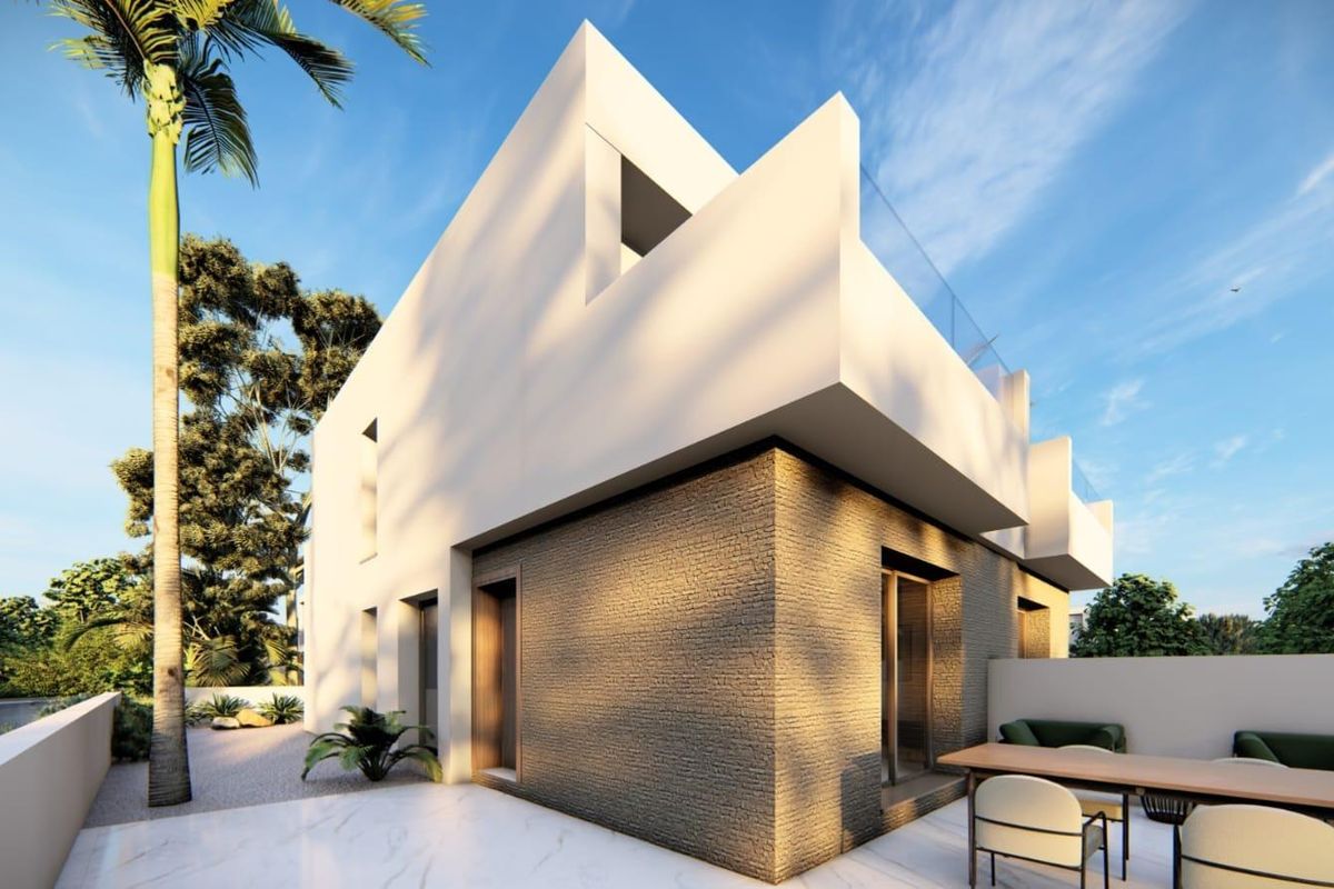 Terras van de town house in Daya Nueva