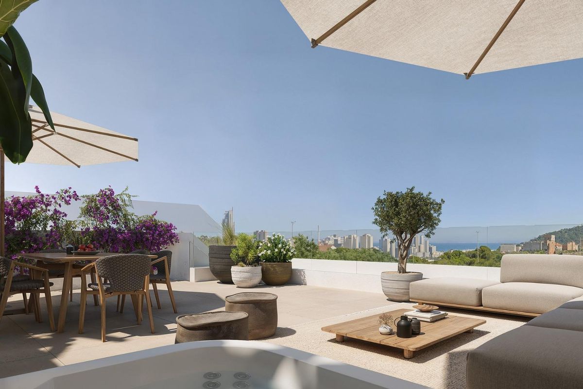 Terrasse des Penthouses in Finestrat