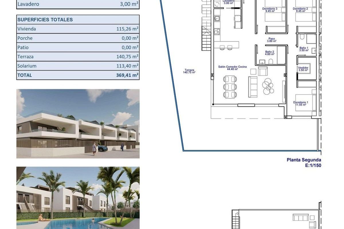 Parkplätze und abstellräume im bungalow-komplex