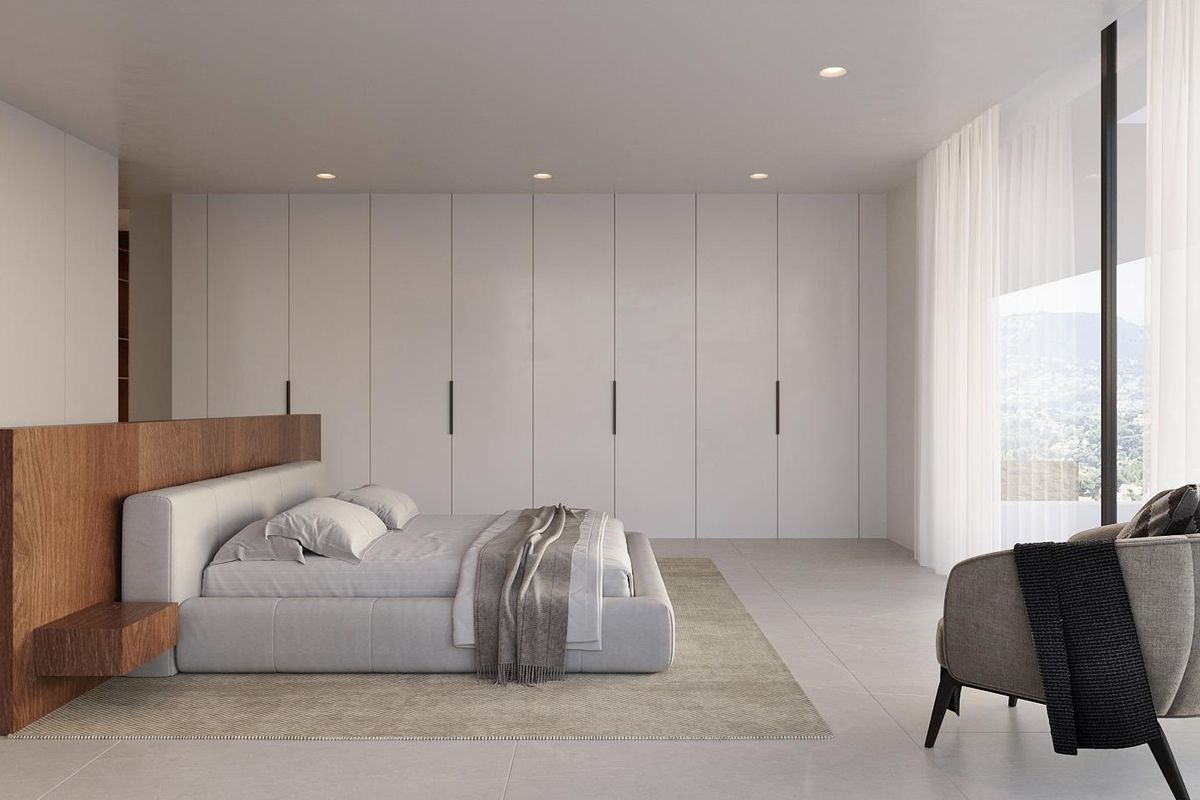 Zijaanzicht villa met zeezicht