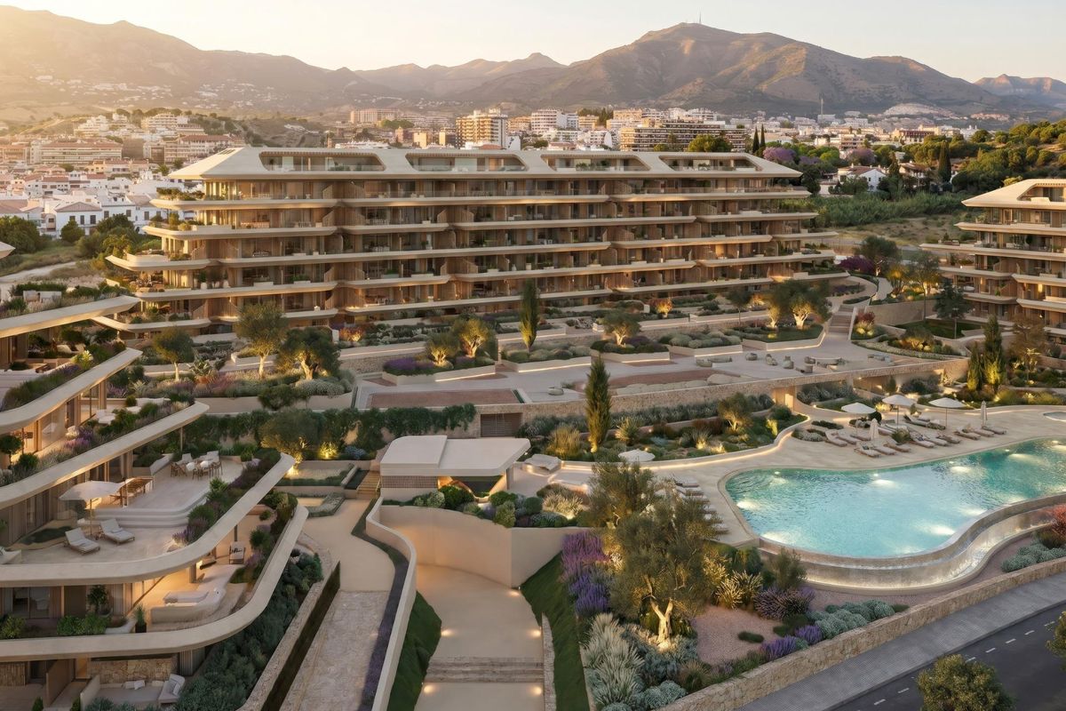 Spacious terrace of Fuengirola apartment