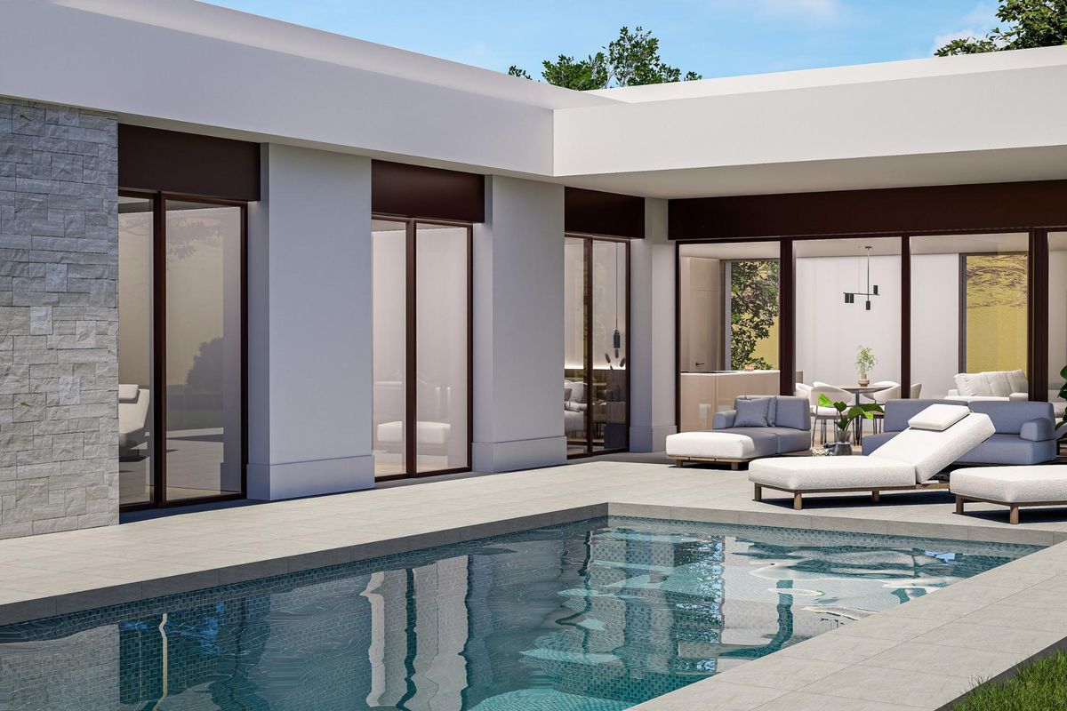 Luxuriöses Wohnzimmer der Villa in Pinoso