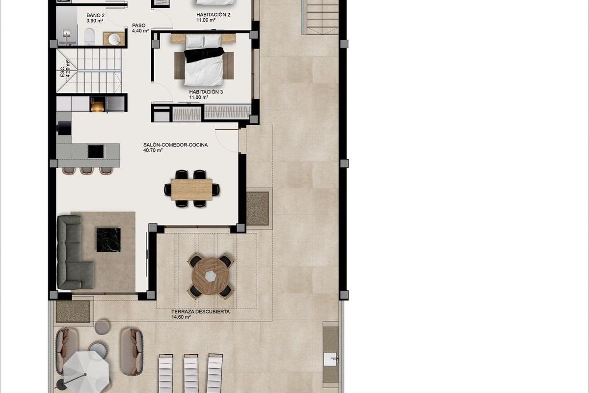 Ruime woonkamer in Benijofar villa