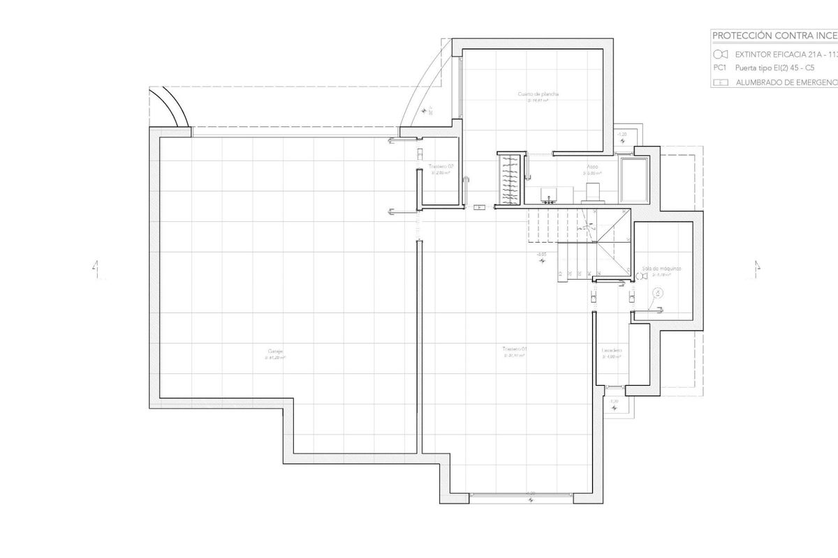 Gedetailleerde plattegrond van de indeling van de villa in Estepona.