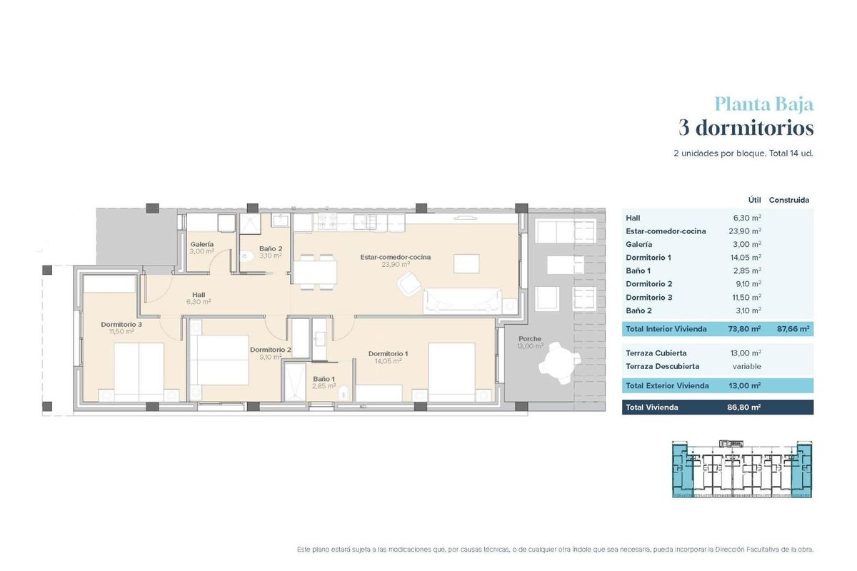Essbereich in der Wohnung in Vera Playa